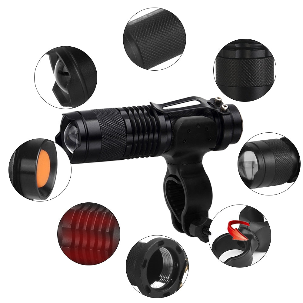 Bicycle Light 7 Watt 2000 Lumens 3 Mode Bike Q5 LED cycling Front Light Bike lights Lamp Torch Waterproof ZOOM flashlight BL0502
