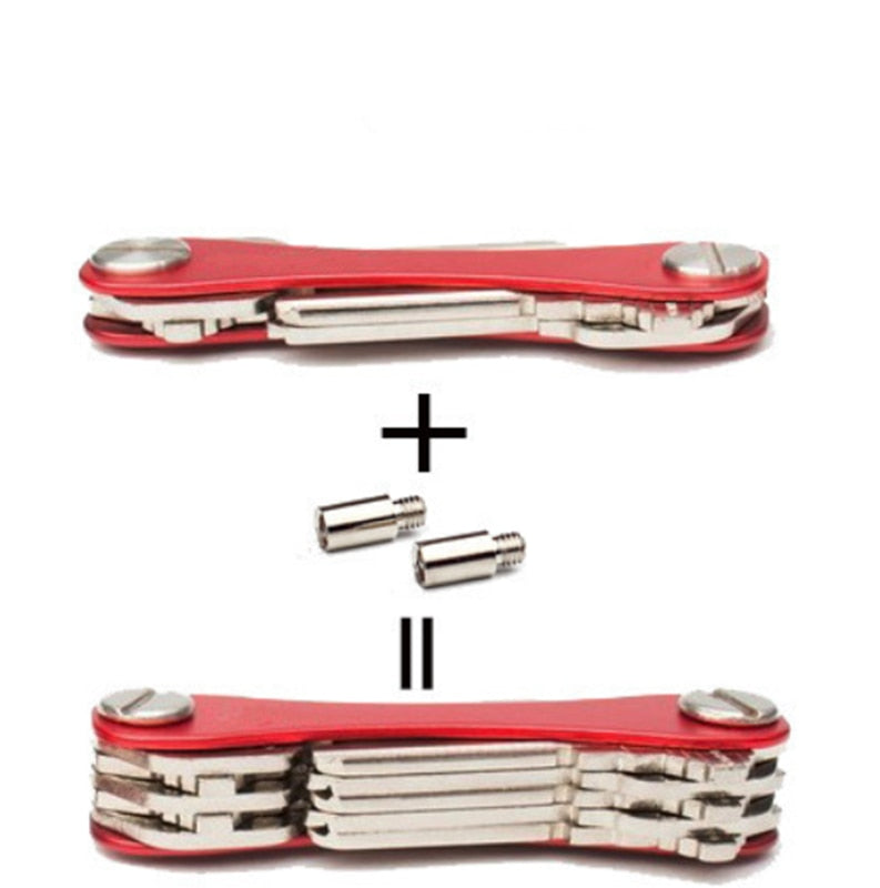 Compact Key Holder Pocket Key Wallet Smart keychain Key Ring Wallets Portable Compact Aluminum key clip Multi-functional Smart Clip