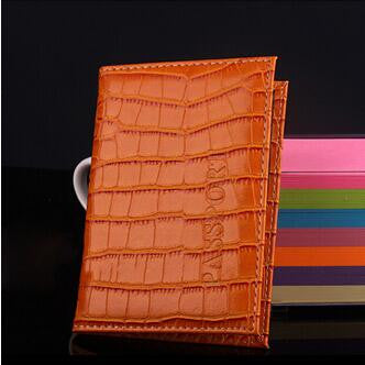 Leather Passport Cover Protector Fashion Alligator Embossing Travel Passport Case Men Women ID Credit Card Holder Wallet