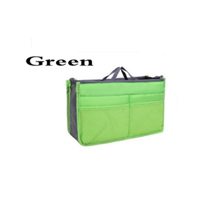 Double Zipper  Organiser Handbag