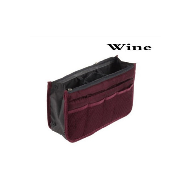 Double Zipper  Organiser Handbag