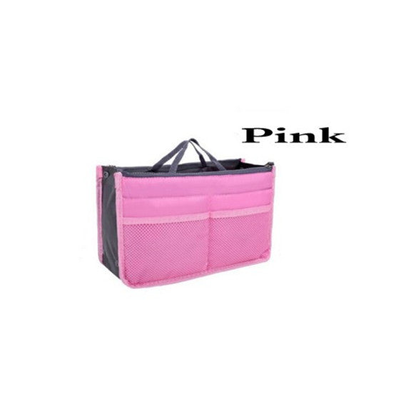 Double Zipper  Organiser Handbag