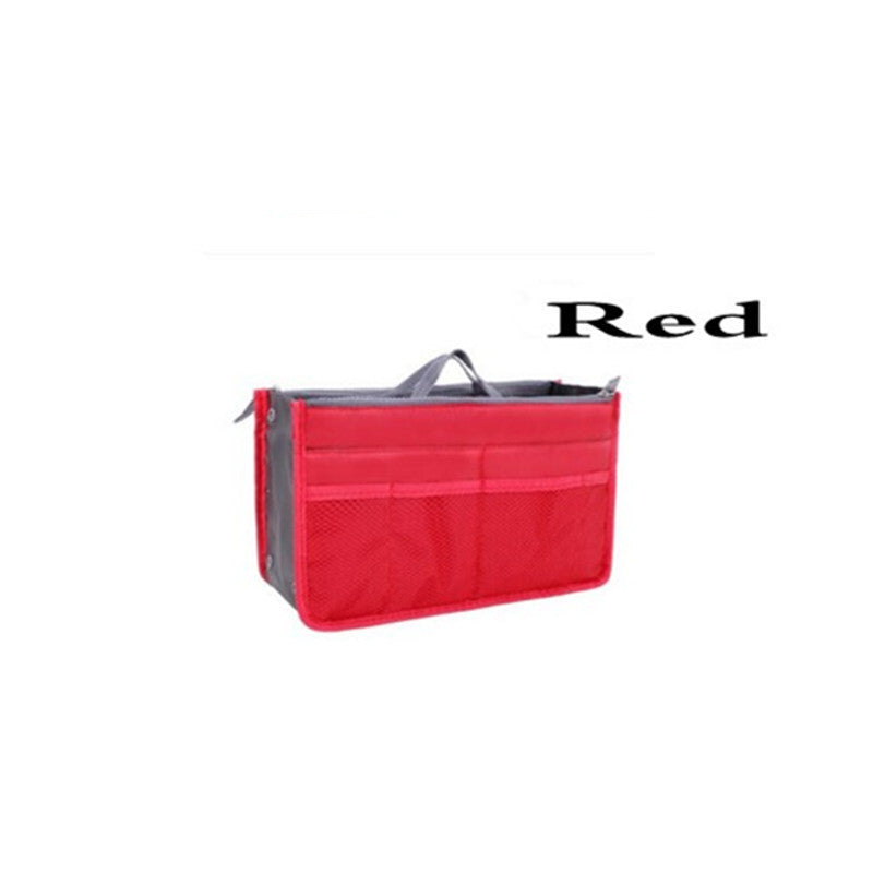 Double Zipper  Organiser Handbag