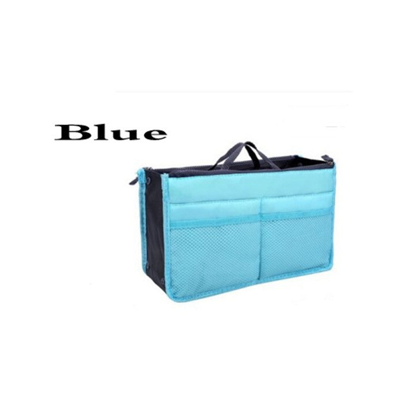 Double Zipper  Organiser Handbag