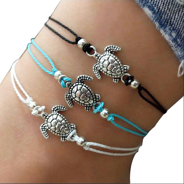 Vintage Shell Beads Starfish Sea Turtle Anklets For Women New Multi Layer Anklet Leg Bracelet Handmade Bohemian Jewelry