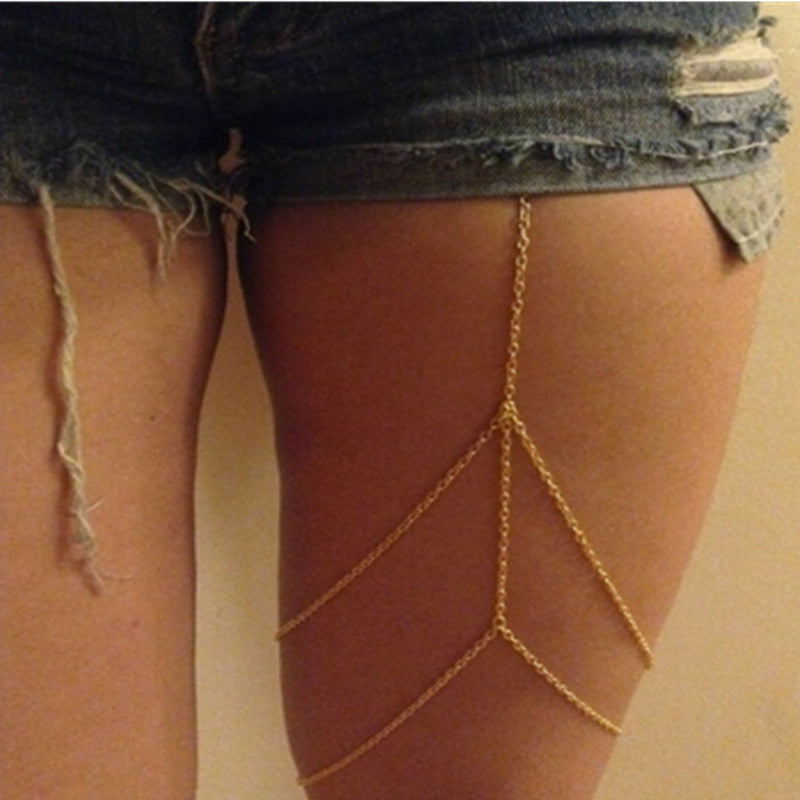 Gold Plated Thigh Leg Chain